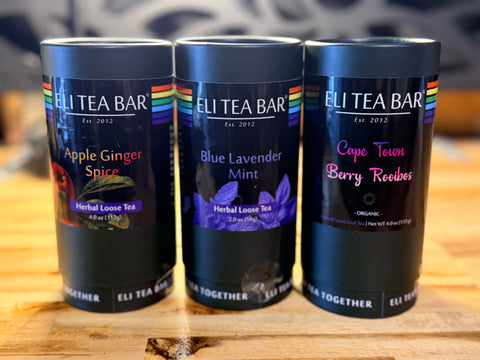 3 Herbal Tea Loose Leaf Tea Canister Combo Set
